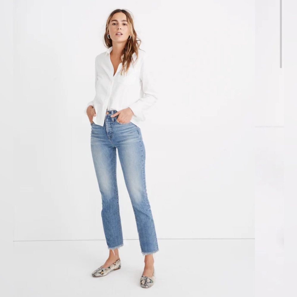 Madewell The Perfect Vintage Straight Jean in Ainsworth Wash Size 25 - Picture 2 of 12